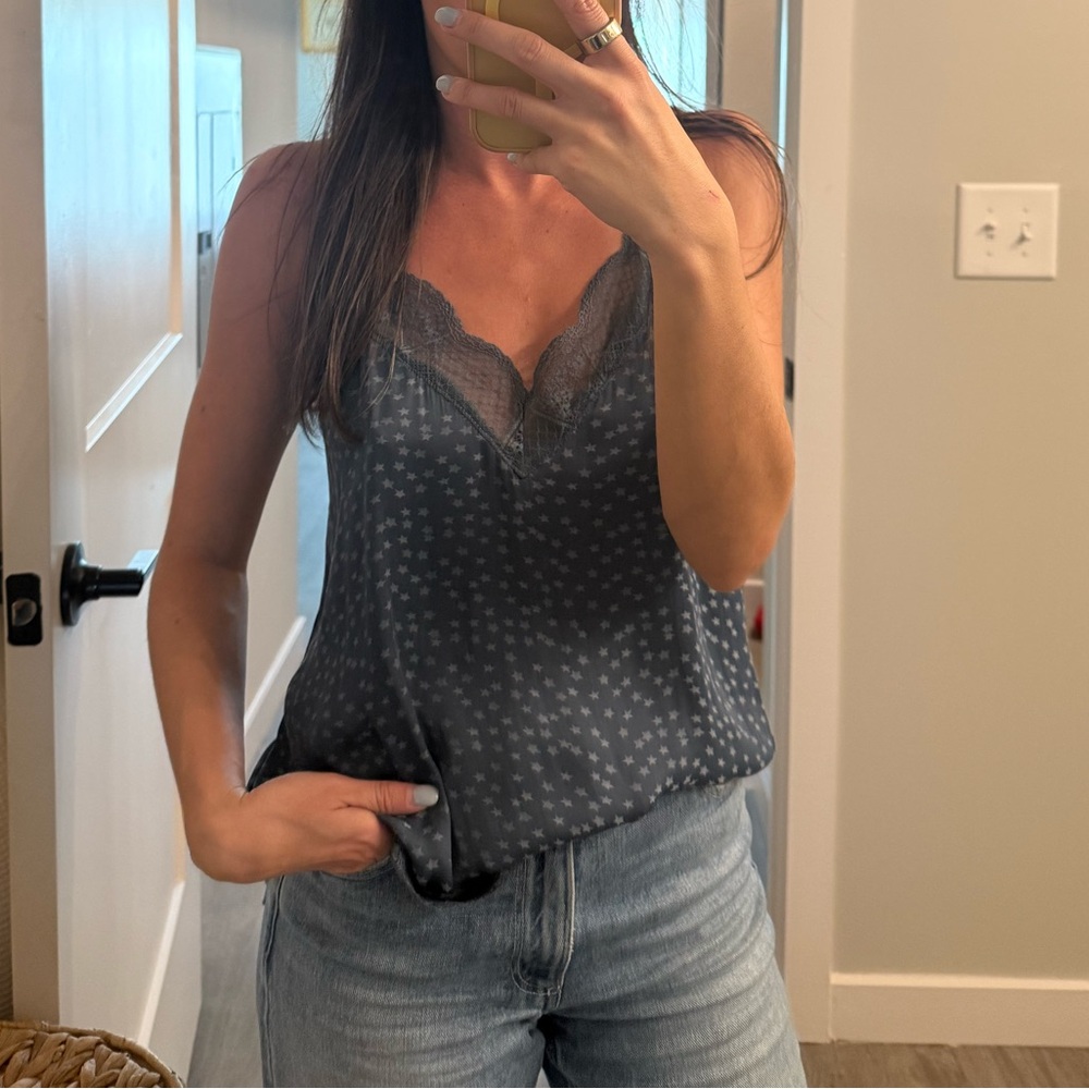 Vici star print lace top